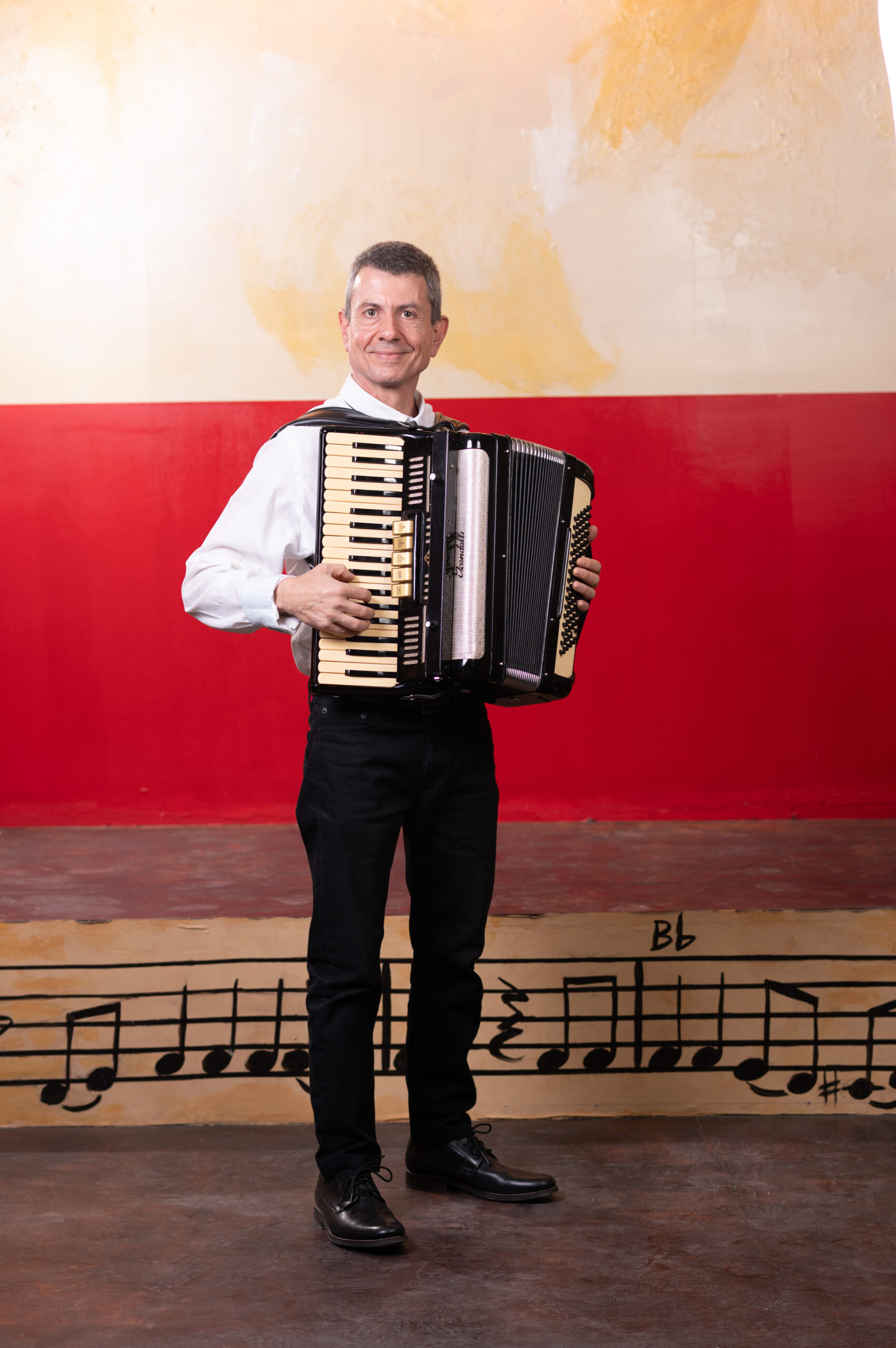 Panagiotis Papageorgiou with his accordion