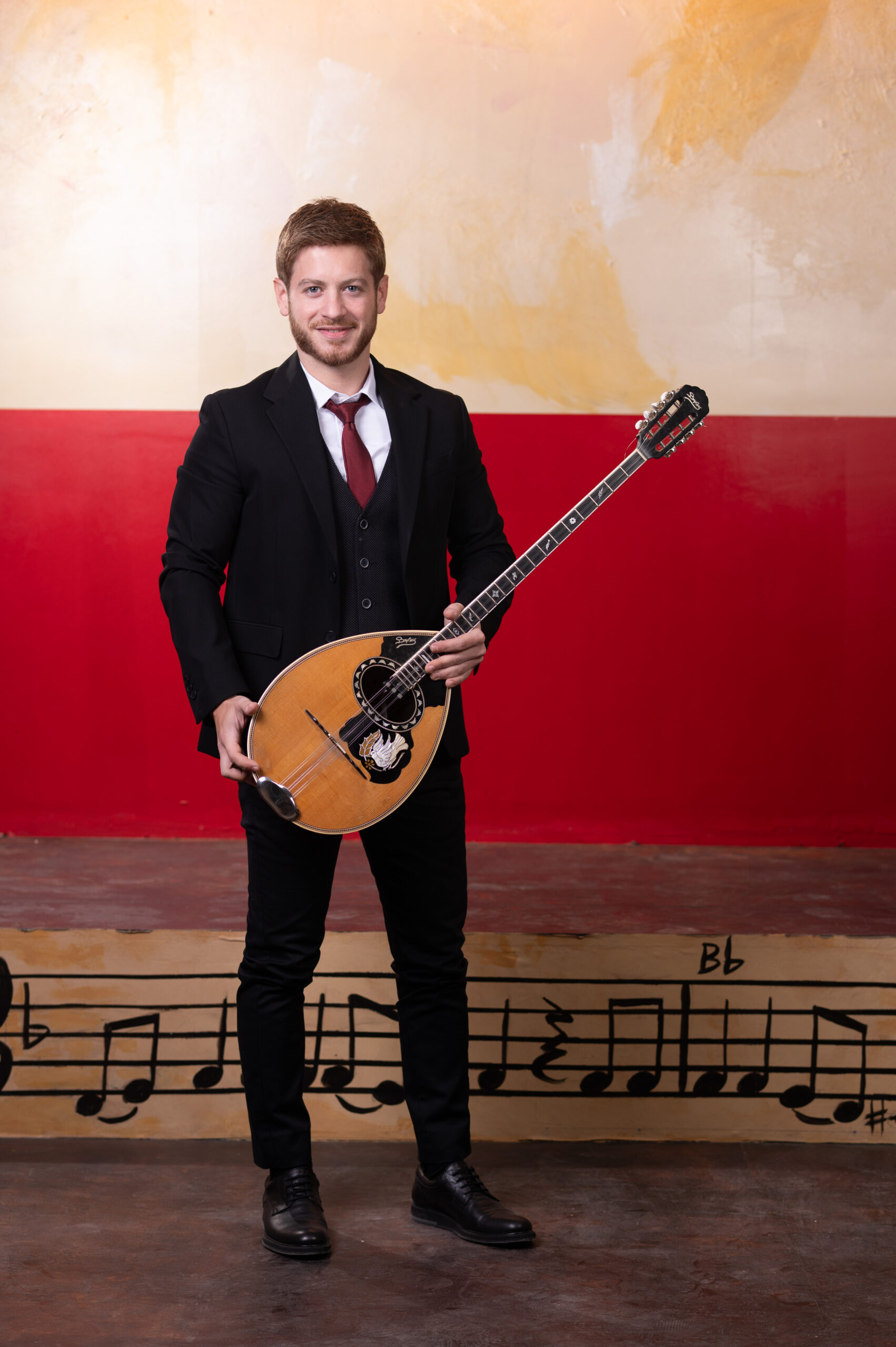Thanasis Stergiou with his bouzouki