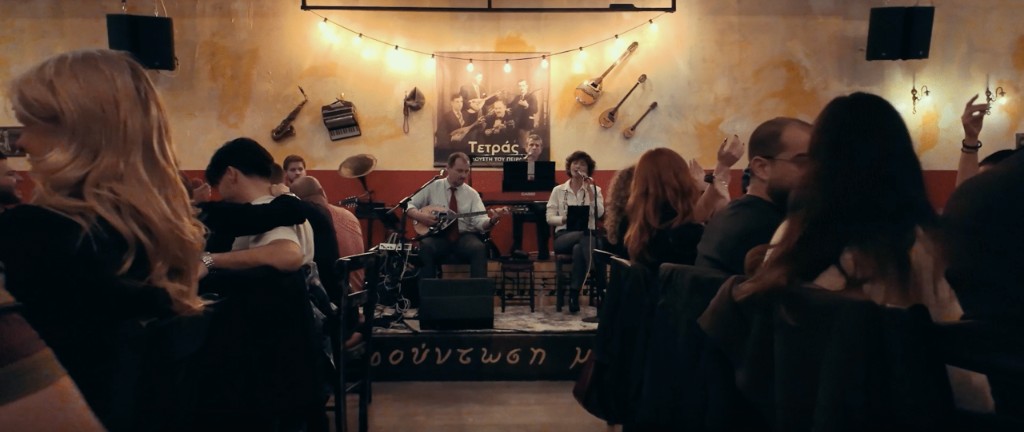 The band plays while the room applauds